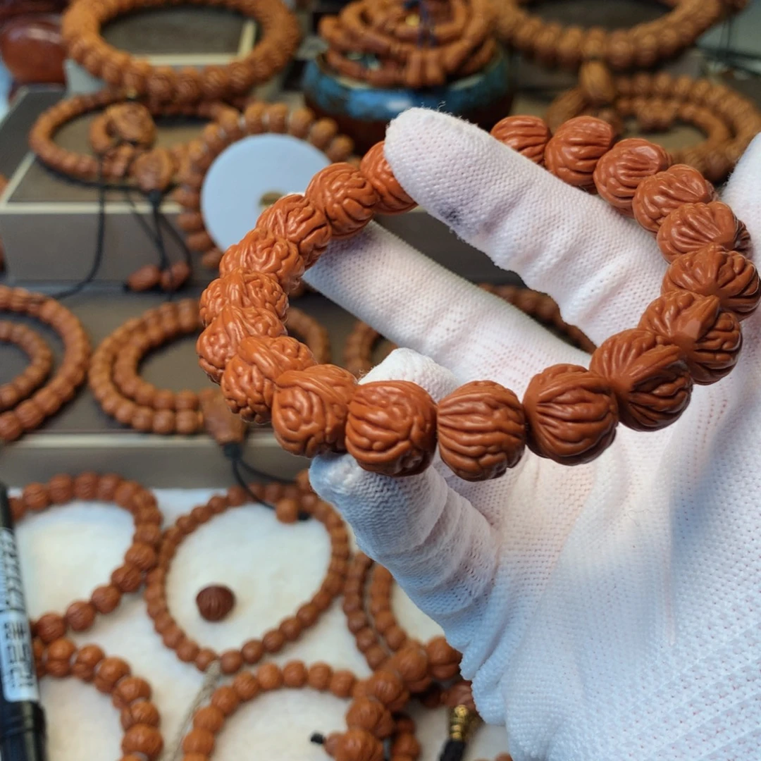 美***露手串桃核秦岭龙纹