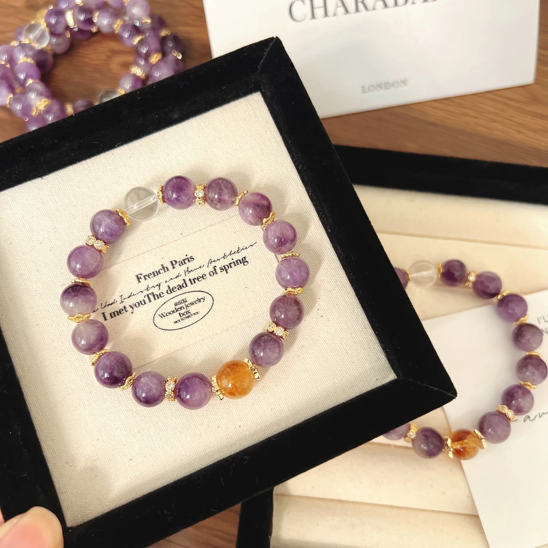 X567[ 彼岸花]紫兔毛手链高端轻奢手串多样性发一