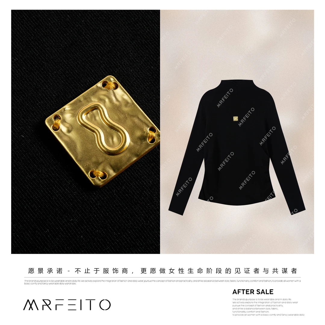 MRFEITO【金牌打底】法式木耳领气质轻氧羊毛打底H2SY02D35426
