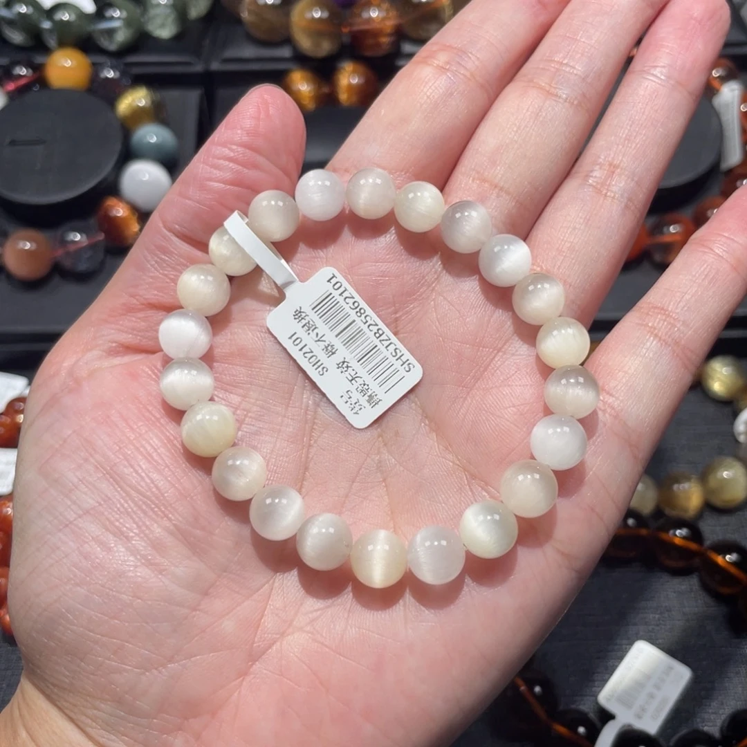 未镶嵌手链水晶彩兔毛8.5mm