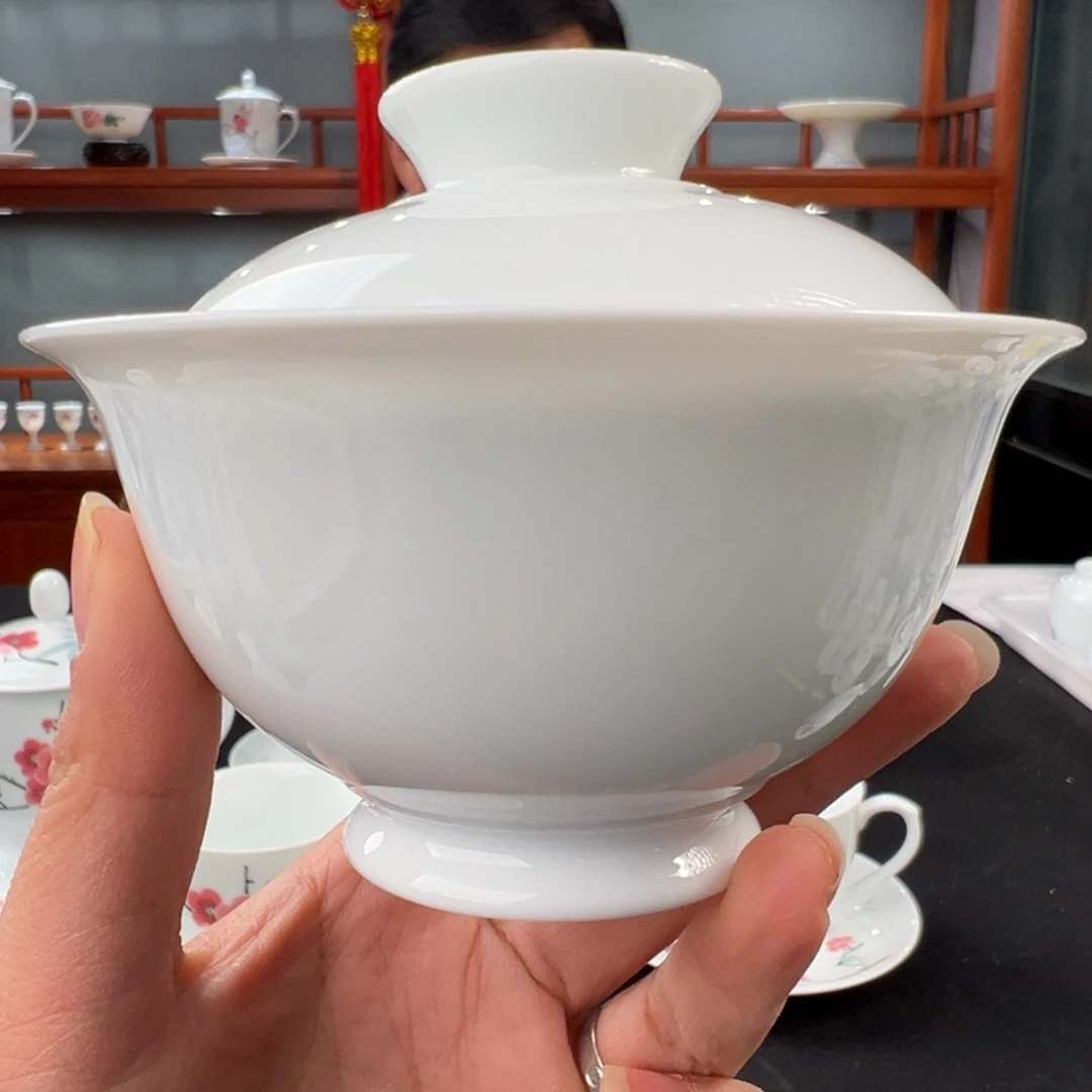 预售 柴窑素胎两才盖碗