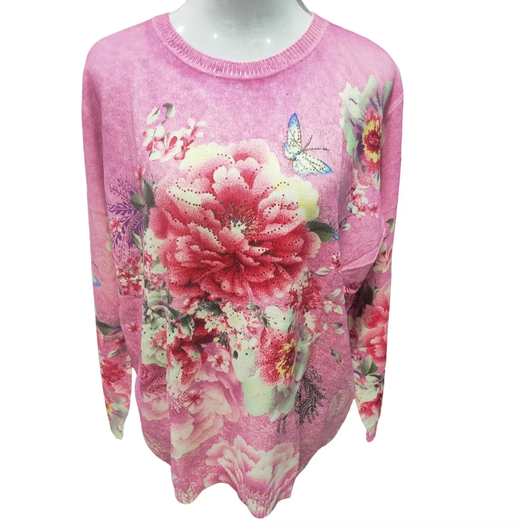 春款妈妈装全毛印花时尚女装大版