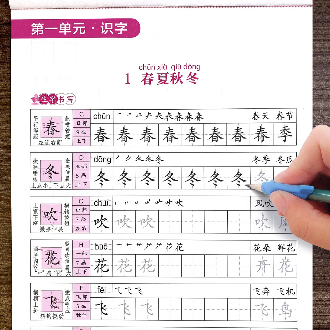 2026新版一年级下册语文字帖人教版课本同步练字帖小学生专用生字