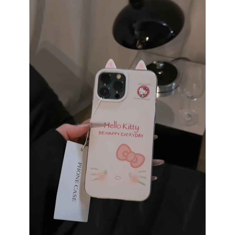 凯蒂猫适用苹果17pro手机壳16简约华为p80羽纱imd小米oppo荣耀400