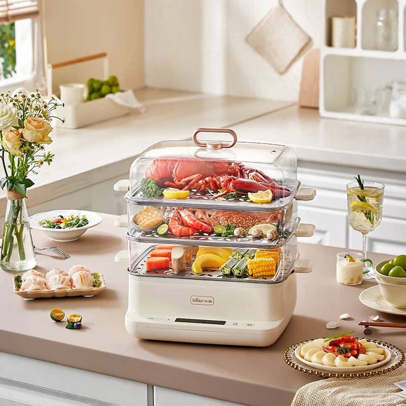 Bear/小熊14.7L一体多功能电蒸锅不锈钢家用多层大容量蒸馒头包子