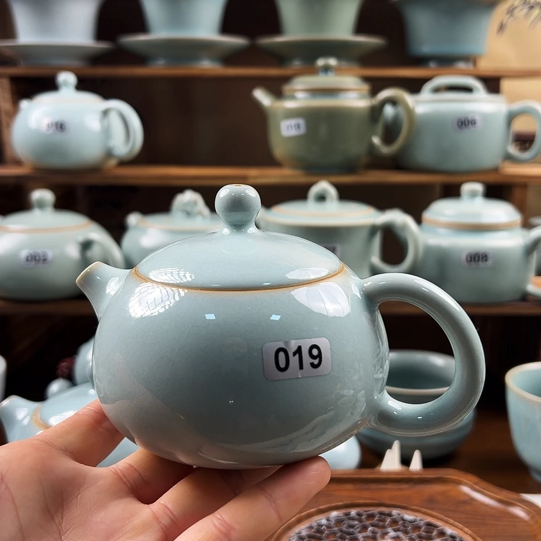 天青釉水西施壶省工赵琳