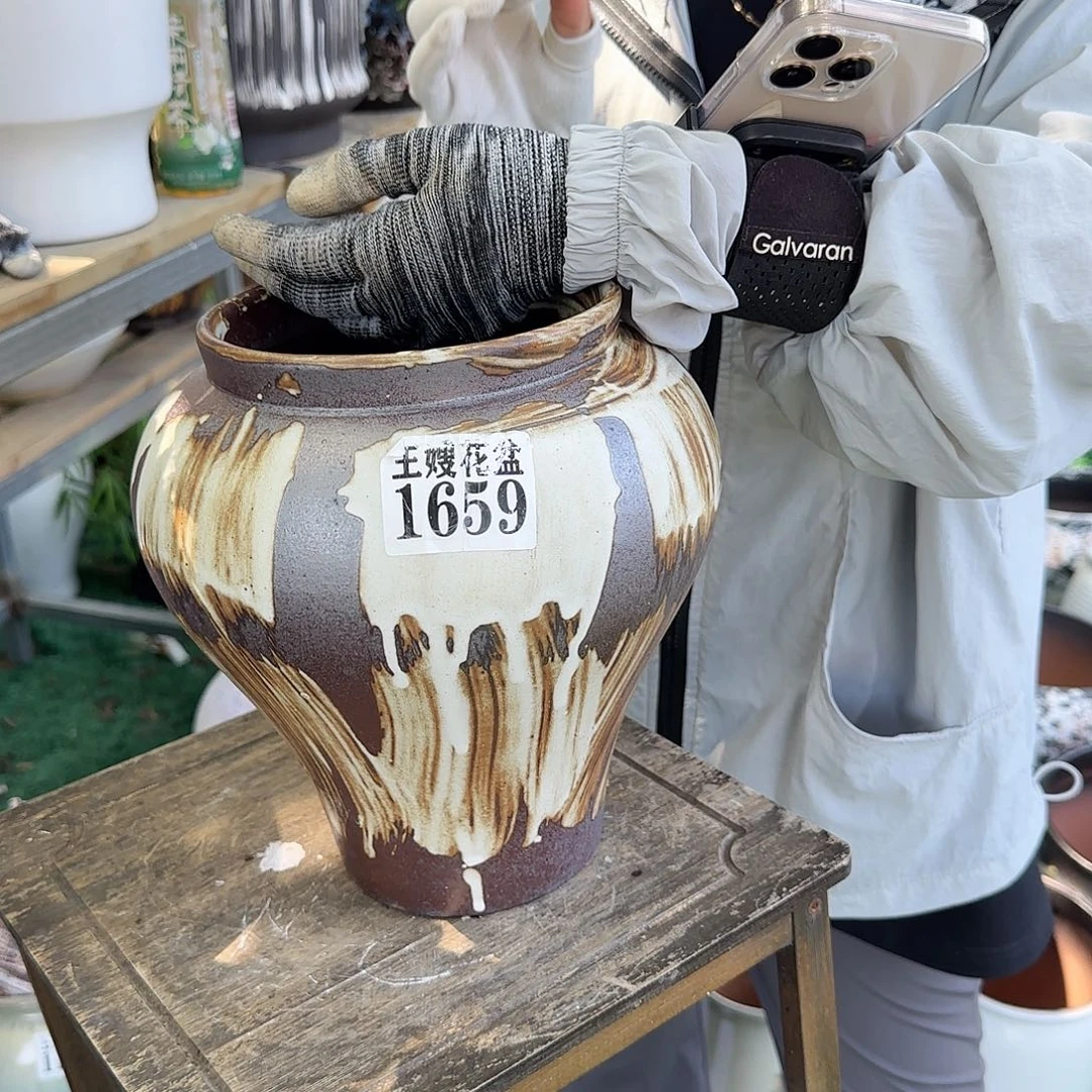 紫砂花盆王嫂花盆0616-1659高25口15