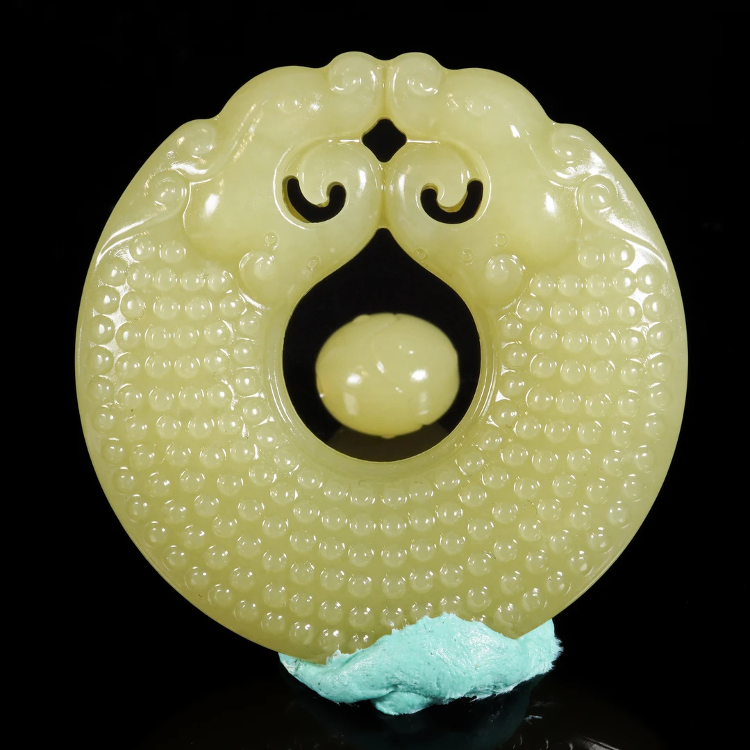 LOT.013和田玉双龙环佩/X2518