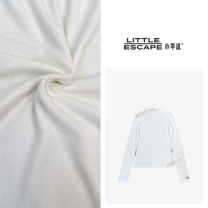 小乖逃双色月光  白黑色字母T恤打底 净色 240770