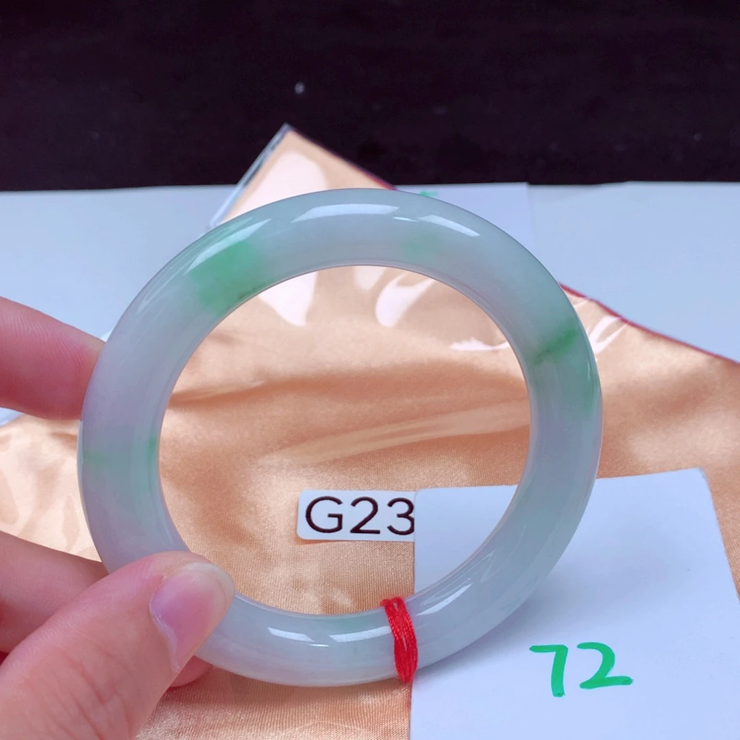 未镶嵌手镯翡翠缅甸天然A货翡翠手镯58圆条