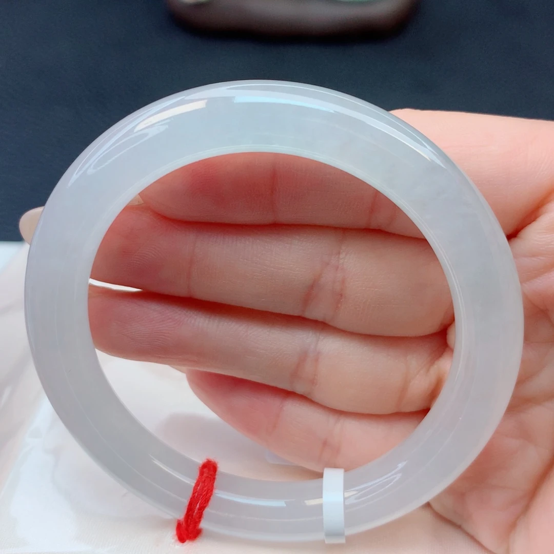 翡翠未镶嵌手镯53-54白月光