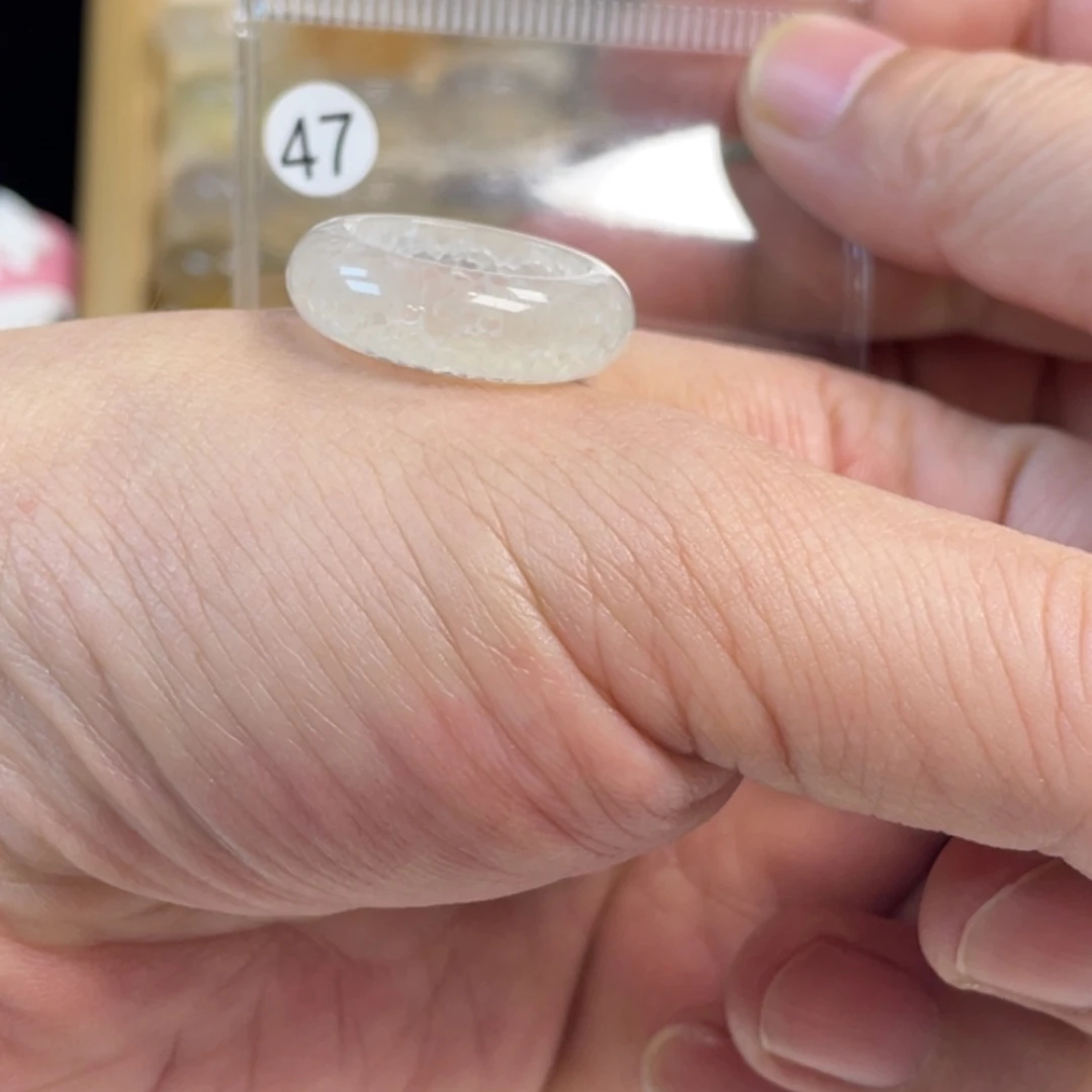 玛瑙/玉髓未镶嵌戒指港15直径17.26