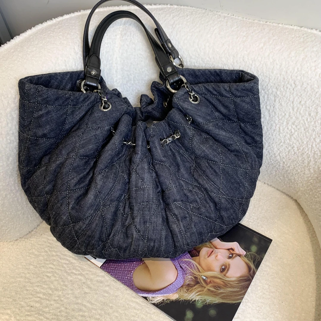 99新 Chanel/香奈儿 壹臻/牛仔元宝丹宁包 12开 17895027