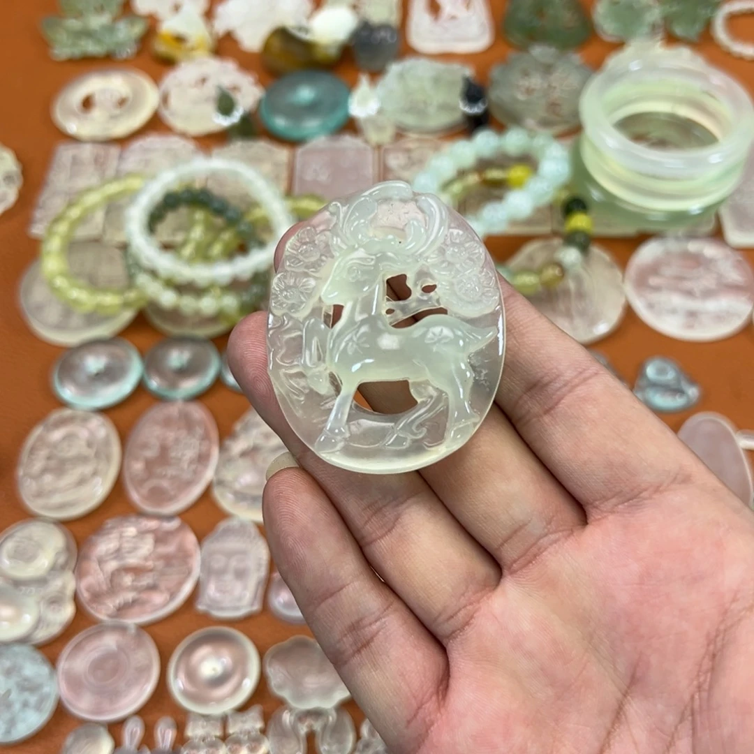 蛇纹石玉未镶嵌多样性随机发一