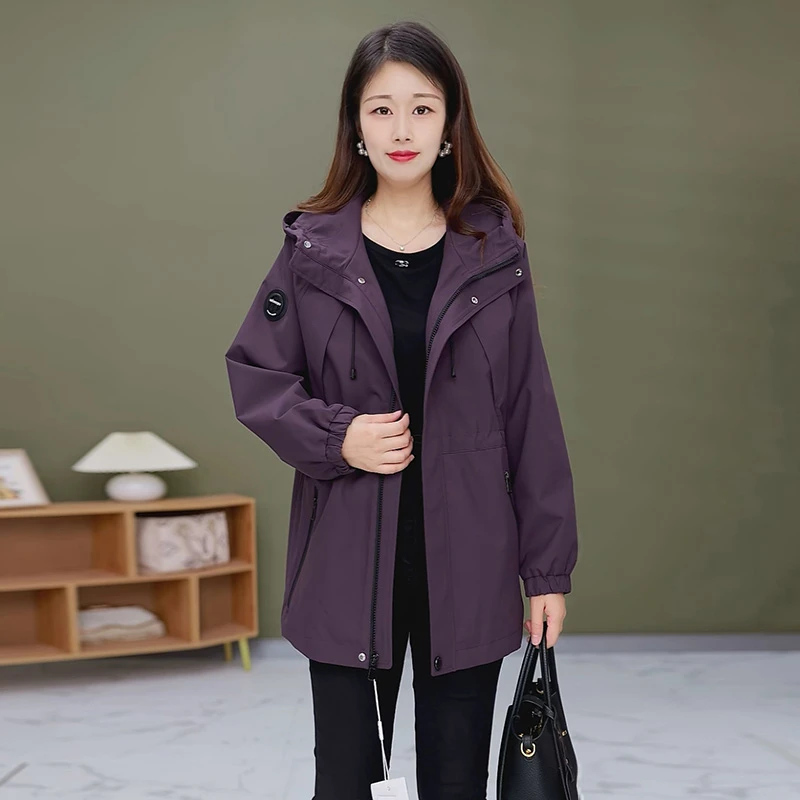 C026秋季新品时尚休闲上衣中长款外套高档减龄显瘦中老年妈妈装