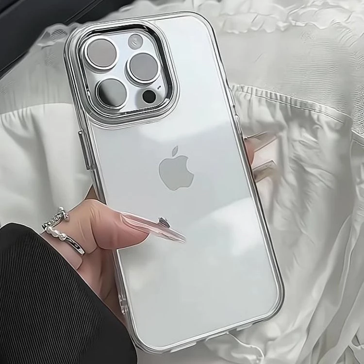 适用苹果16promax手机壳iPhone17高透oppo电镀金属框vivo时尚软壳