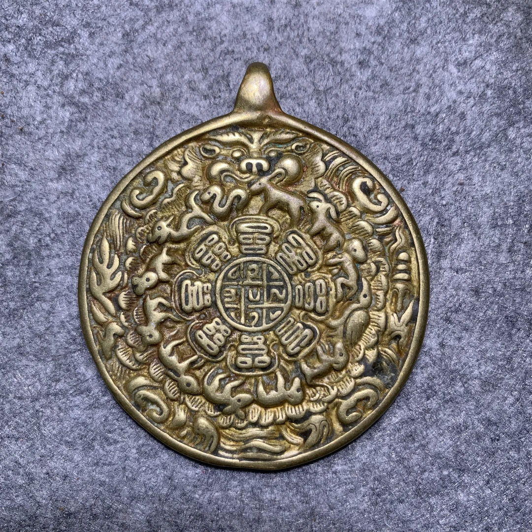 清晚期藏传九宫牌/F山东省传承文物商店库出6321