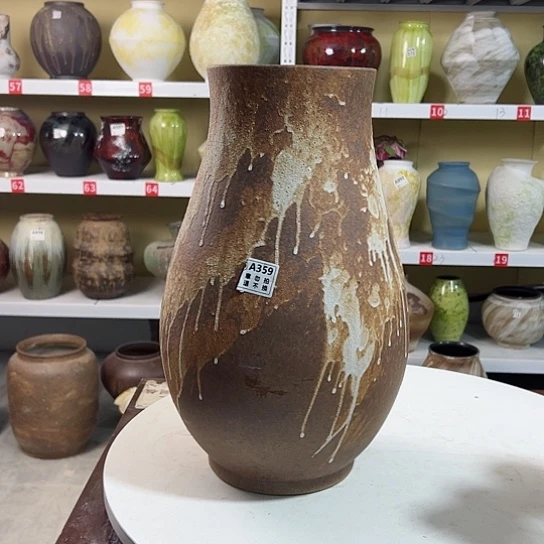 瓶高42口15。陶瓷花瓶摆件。359