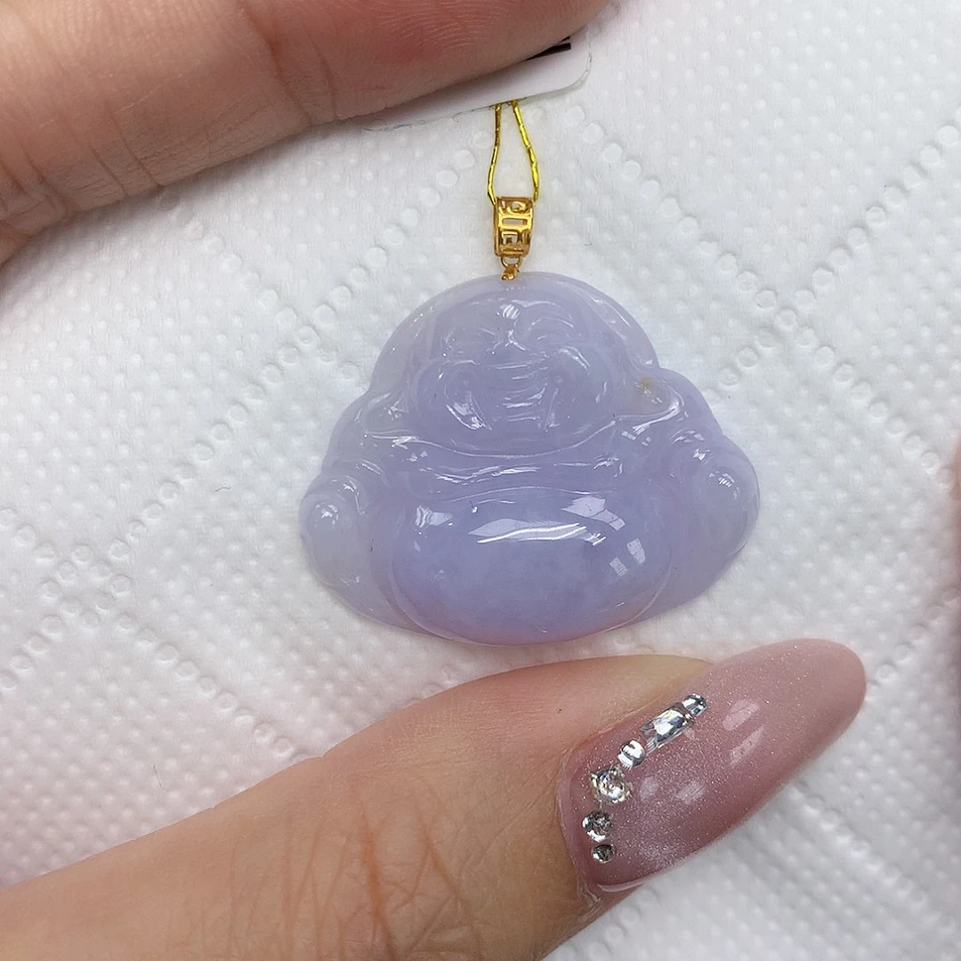 颈饰18K金镶嵌翡翠