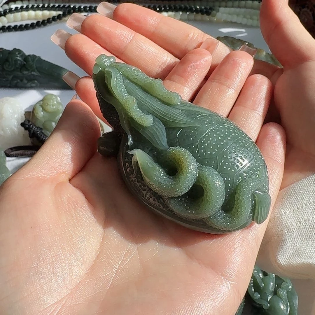 颈饰未镶嵌和田玉蓝**涛