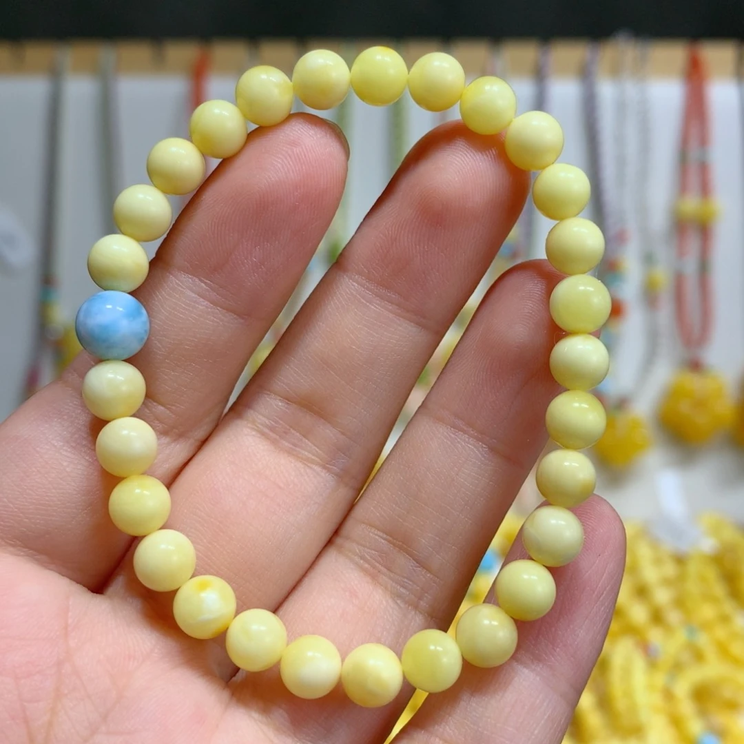 未镶嵌琥珀手链6mm