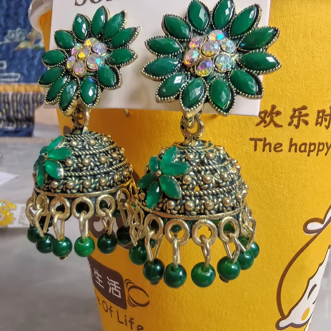 非金属皮质耳饰 原创设计民族风拼色耳环复古时尚长款手工夸张女