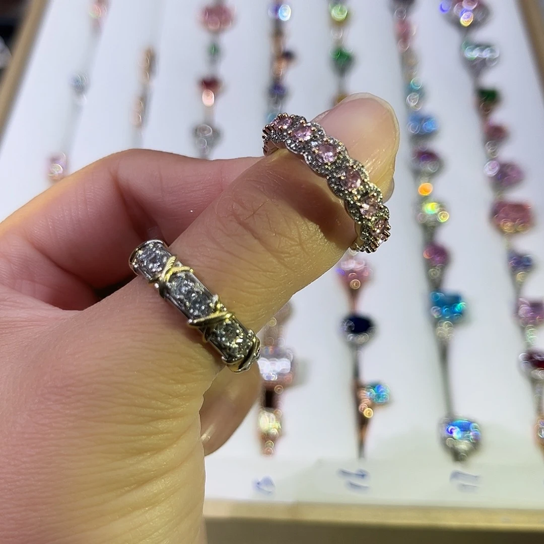 莫桑石非金属S粉钻排戒-12.5