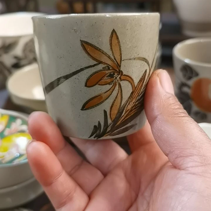 磁州窑粗泥铁绘主人杯