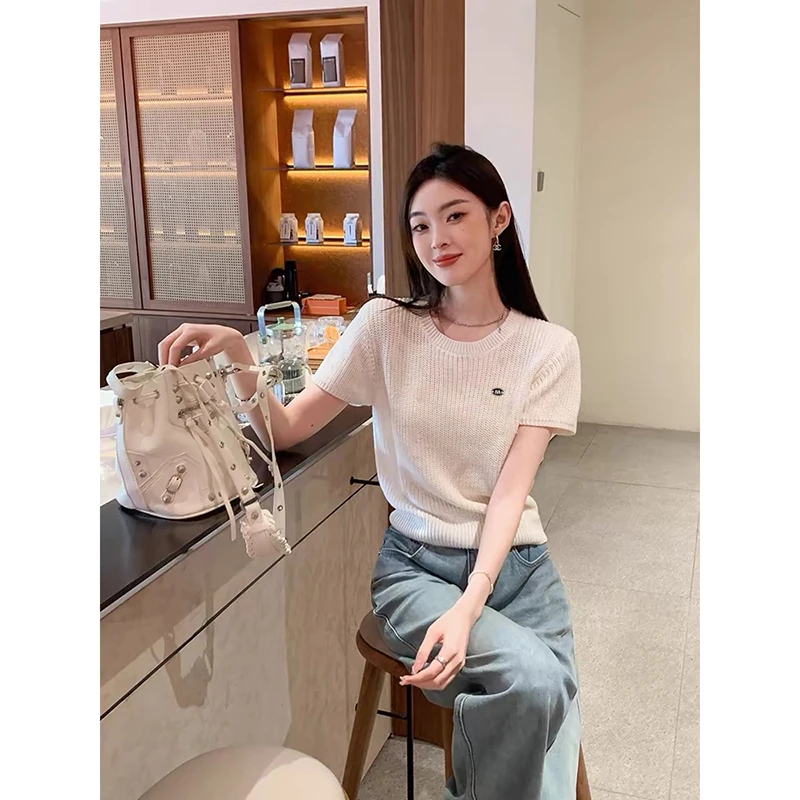【粉色】3729超柔软新款高品质圆领针织上衣
