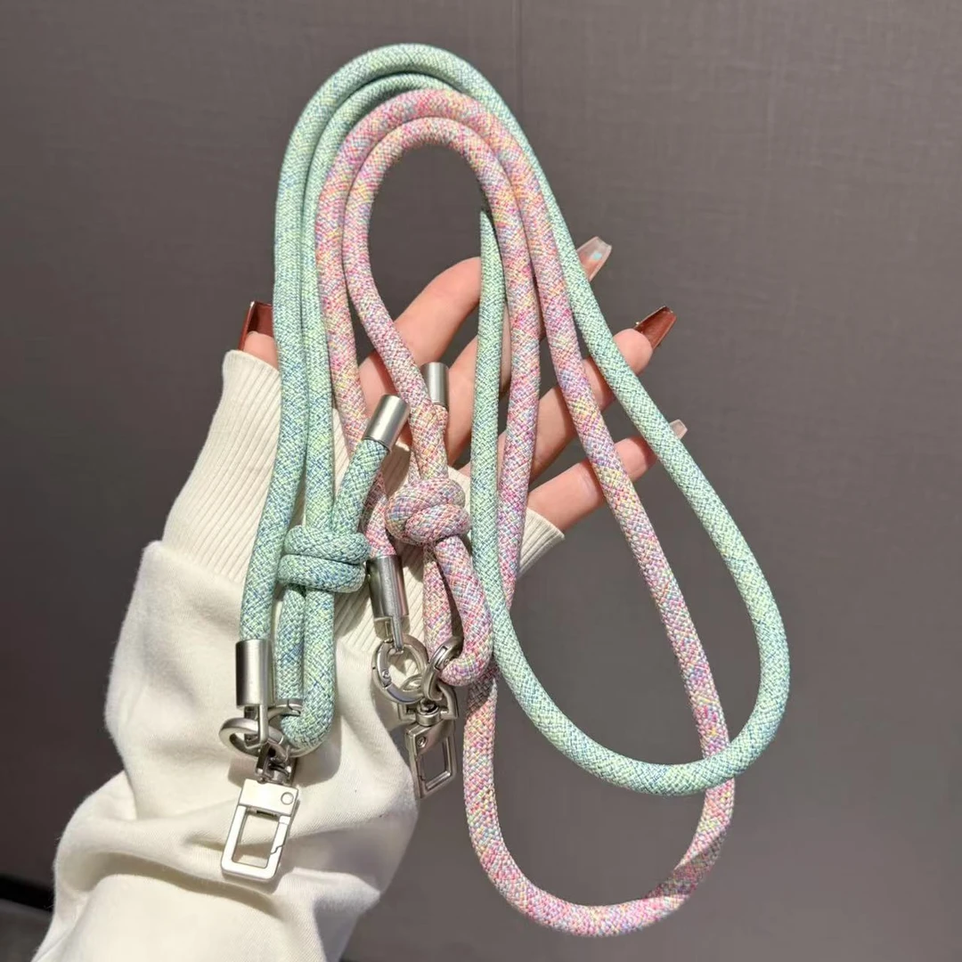 新款彩色miu系手机挂绳可调节斜挎可背挂脖户外高级感防摔安全绳