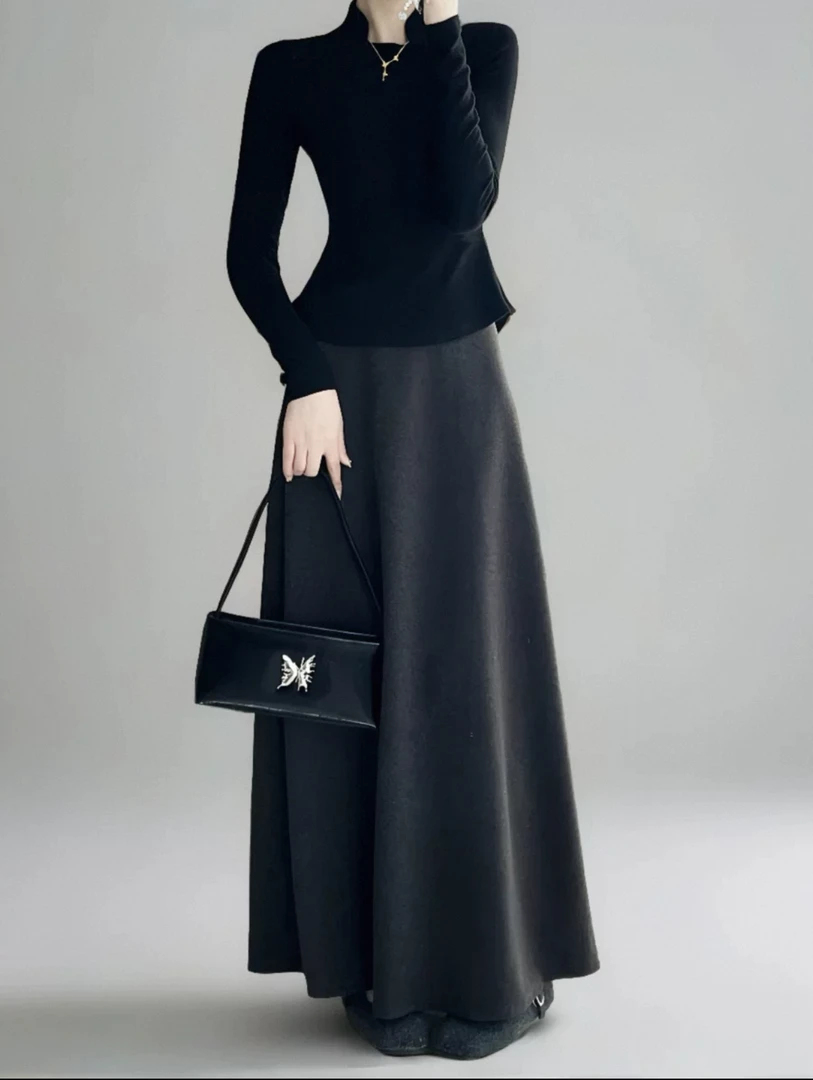 【1001-1100编码点这里】加绒厚款长裙半身裙