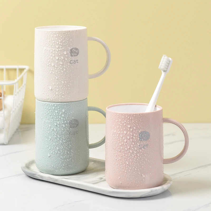 洛诺兔母婴级高品质双层加厚防霉漱口杯牙刷杯耐摔易清洗加厚底杯