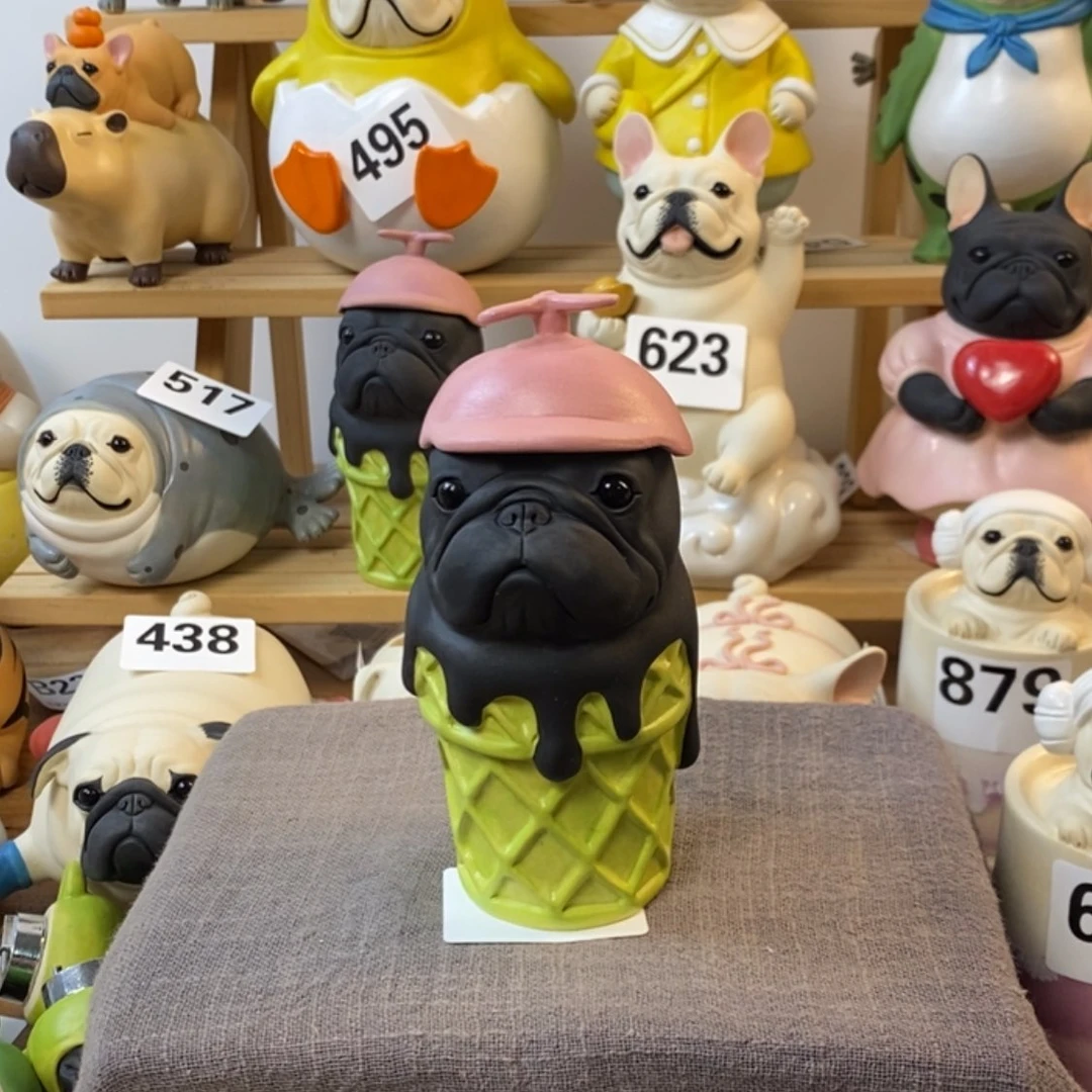 【闪购商品】微瑕637黑牛甜筒陶瓷周边