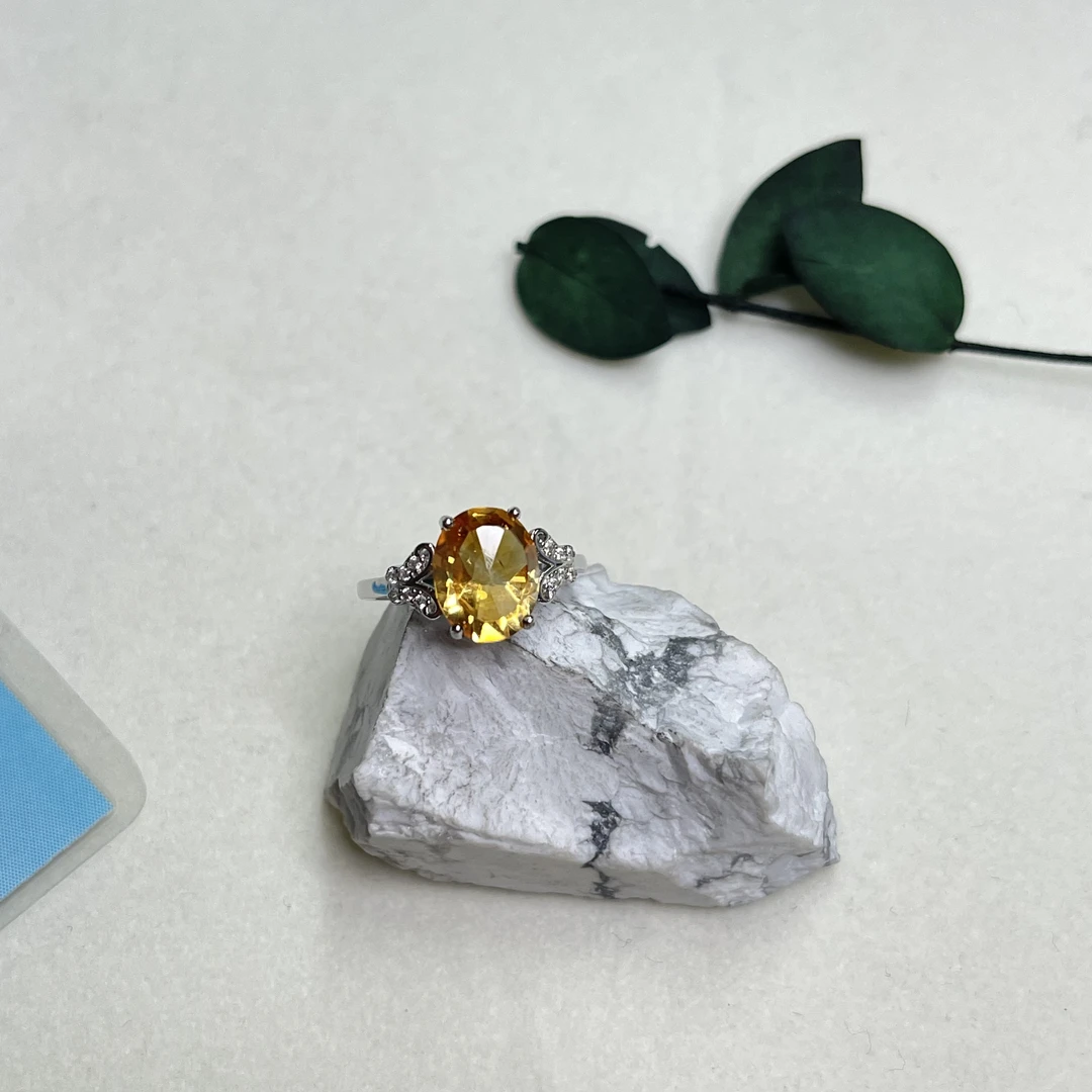 全新未使用 【六六中古】孤品s925水晶开口戒指aj4640