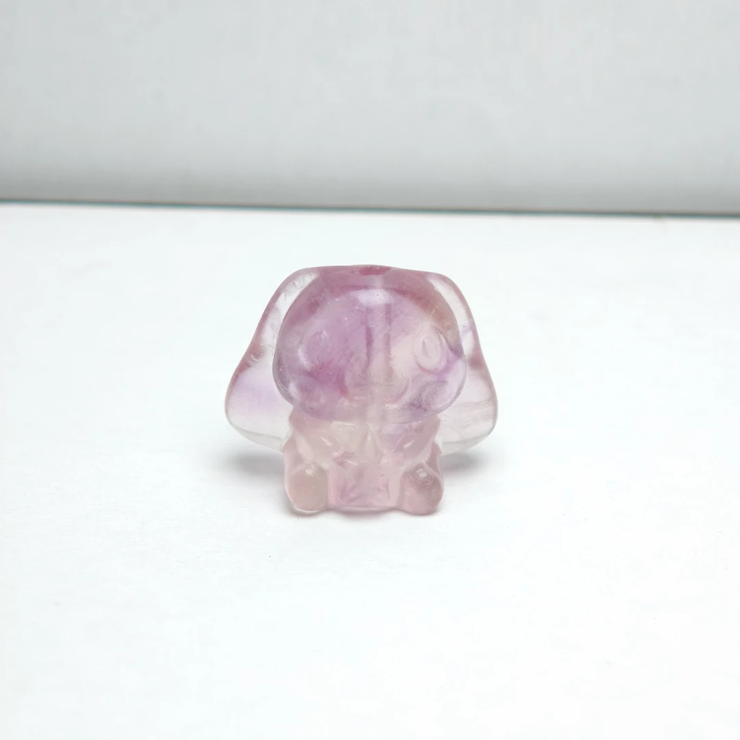 萤石玉桂狗雕刻件（已打孔）17x14x11mm+ 多样性发一 百搭
