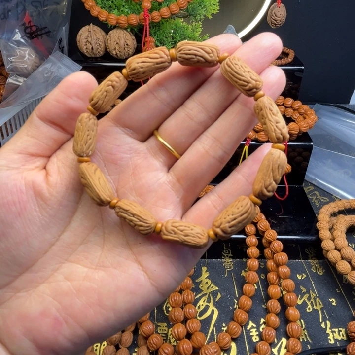 手串桃核金条单圈