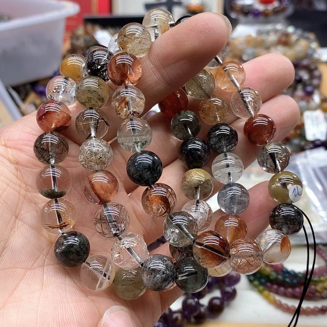 水晶手串未镶嵌多样性发货发一条