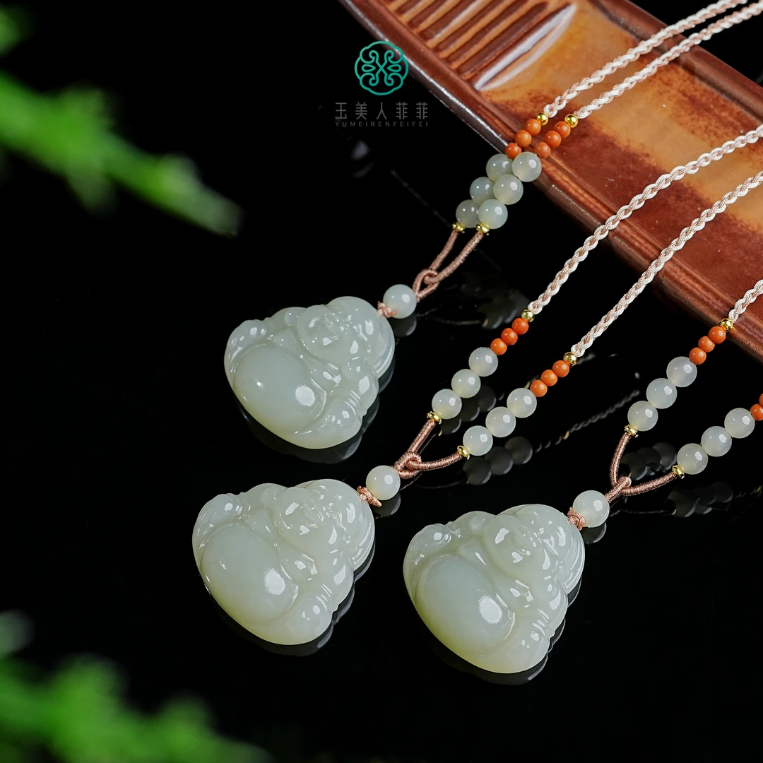 珠光宝气^和田玉佛公吊坠约30*30mm~多样性发一