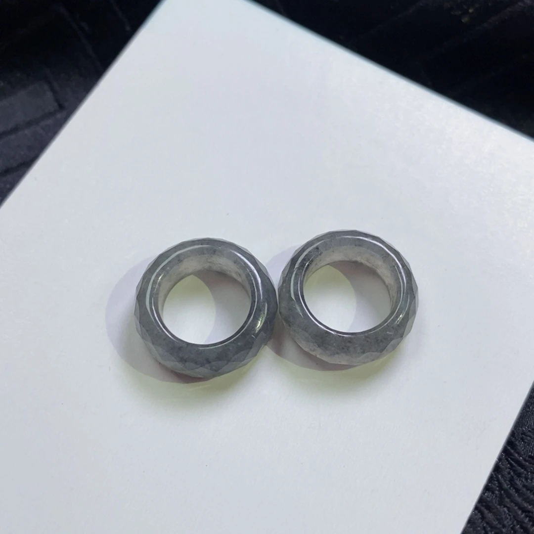 翡翠未镶嵌耳饰冰乌鸡甜甜圈