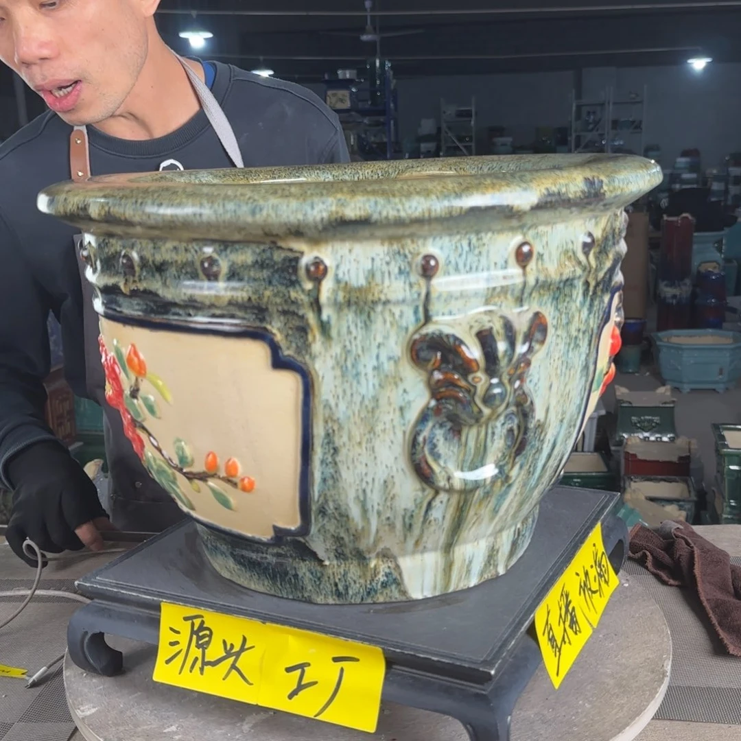 石湾花盆内宽31，内深25