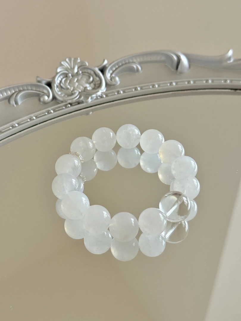 原创 <恋人之诗> | 月光+白水手串手工简约百搭款