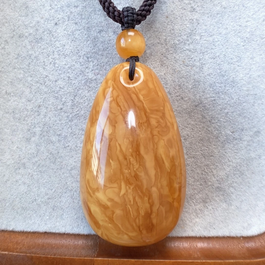 蜜蜡未镶嵌项链吊坠