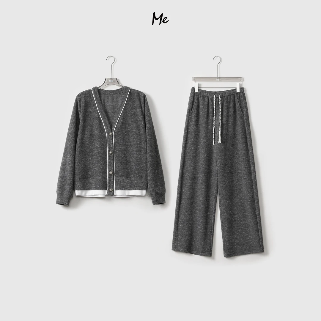 ME【留学生套装】棉混纺轻奢极简百搭时尚设计款显瘦套装MEQA1932