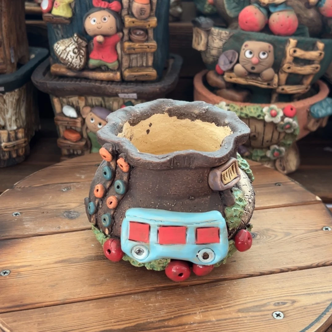 红陶嘻哈多肉花盆