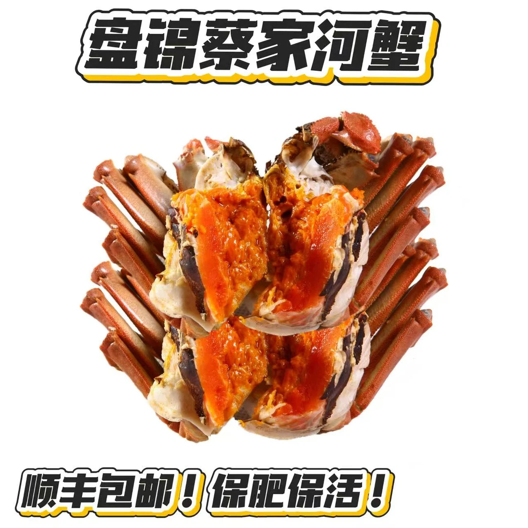 盘锦河蟹母蟹0.8两  35只左右（3斤）  顺丰冷链包邮