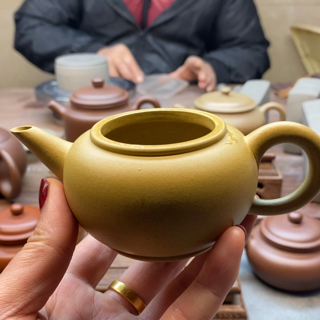 紫砂茶壶拾**趣水平壶（本山绿泥）