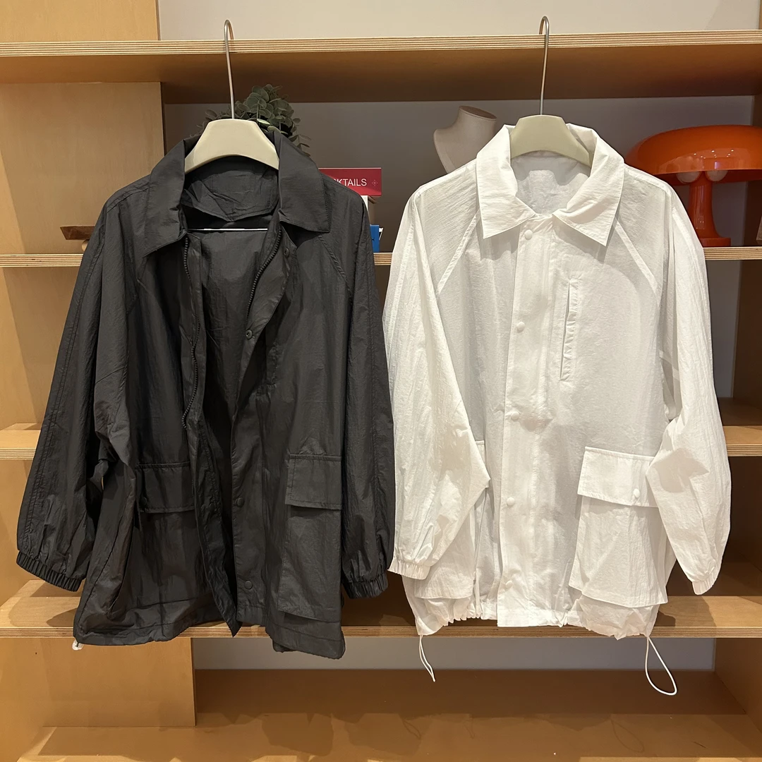 “日常外出“拉链扣子抽绳薄外套