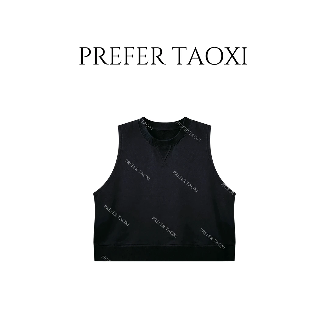 灵魂层次感 定织380g瑞士毛圈棉叠穿背心