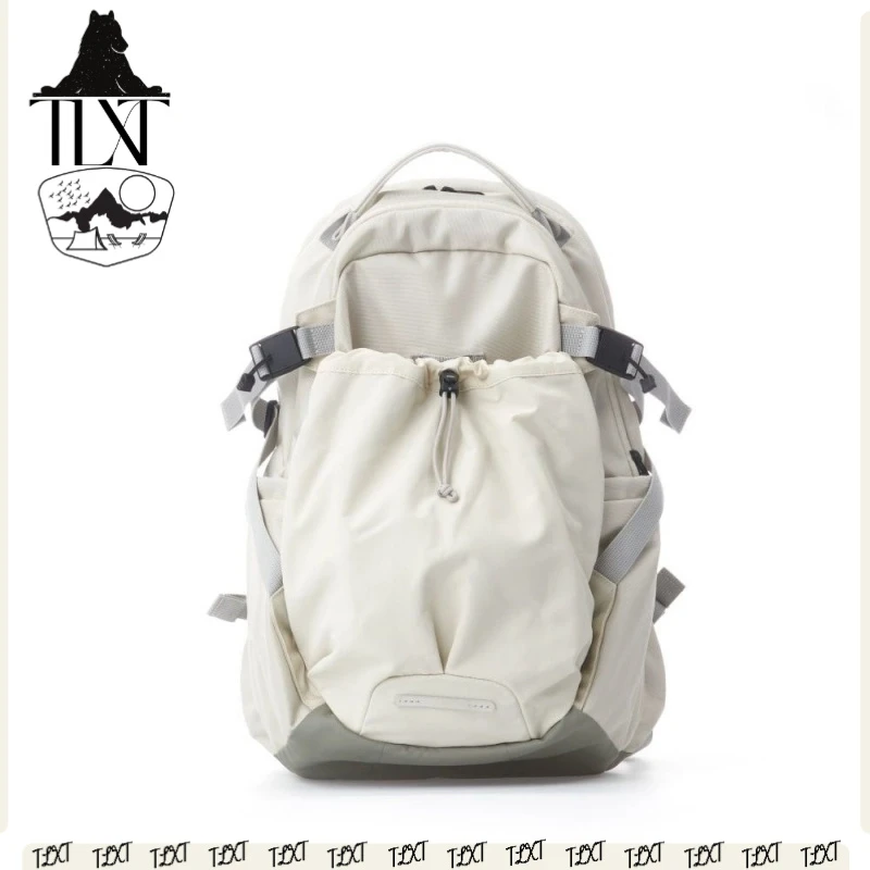 TLXT2025新款韩国马卡龙色抽绳双肩包马卡龙色运动双肩包