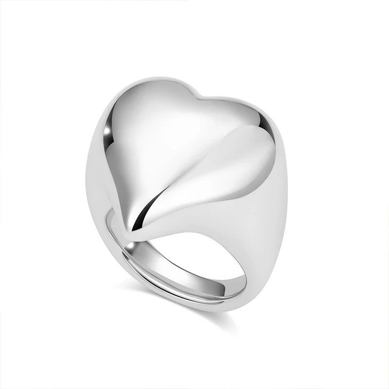 925银戒指 S925纯银爱心时尚戒指